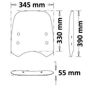 Parabrisas medio MOTO GUZZI-v7 iii stone night pack